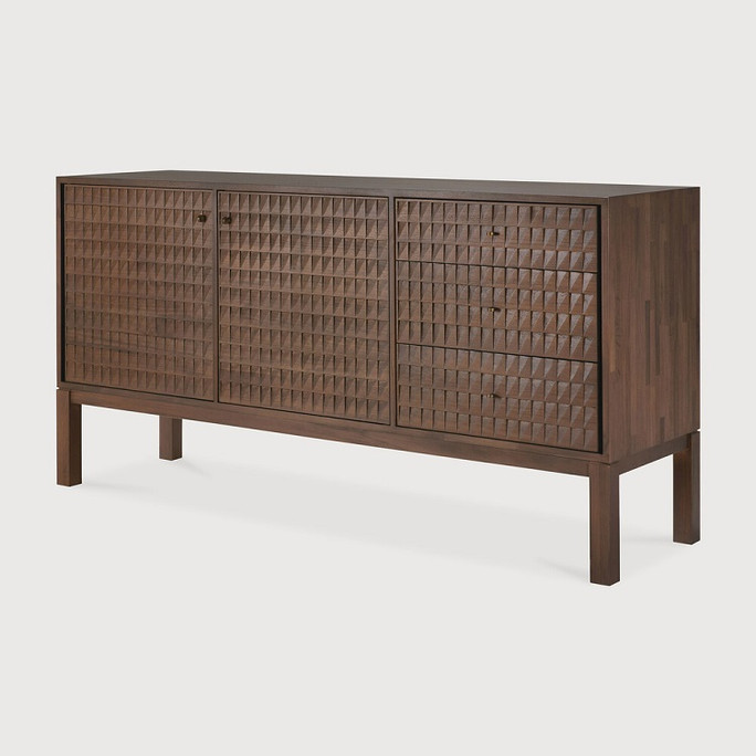 Ethnicraft Sono Teak Carved Sideboard
