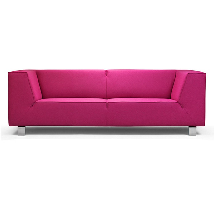 Modern 3 Seat Sofa Pink / Purple / Charcoal / Orange - Chester