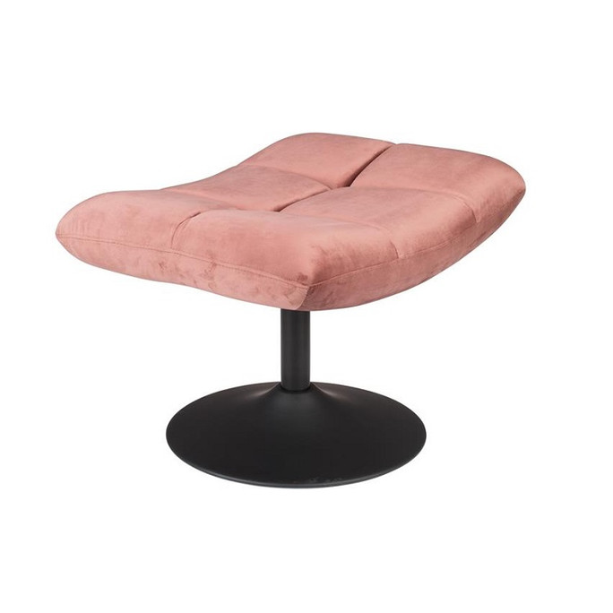 Dutch Bone Luxe Velvet Bar Foot Stool - Vintage Pink