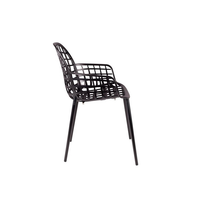 Raven Black Aluminium Pair of 2  Outdoor Chairs - Albert Kuip
