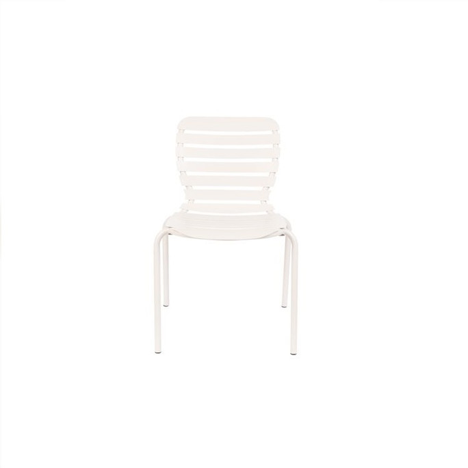 Clay White Aluminium Pair of 2 Outdoor Chairs - Vondel