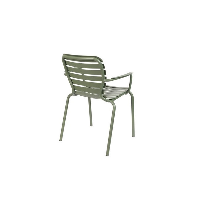 Sorrel Green Aluminium Pair of 2 Outdoor Armchairs - Vondel