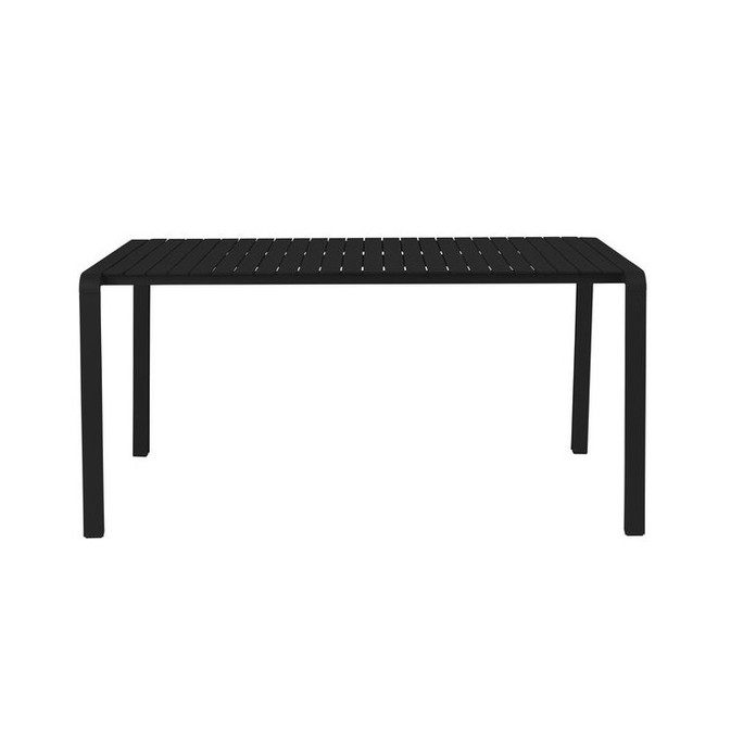 Jet Black Aluminium Outdoor Dining Table - Vondel