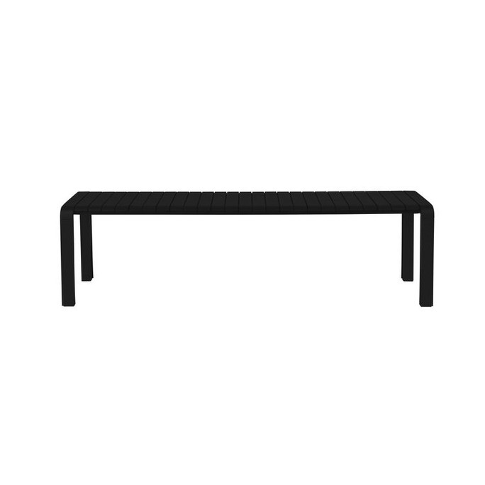 Jet Black Aluminium Outdoor Bench - Vondel