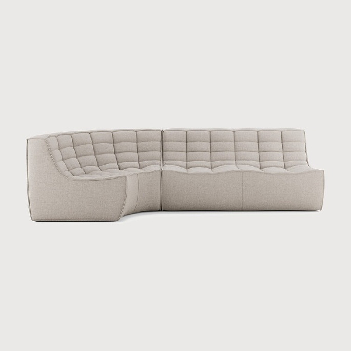 Ethnicraft Beige Sofa 701 Set 2 Left Ethnicraft Beige Sofa 701 Set 2 Left