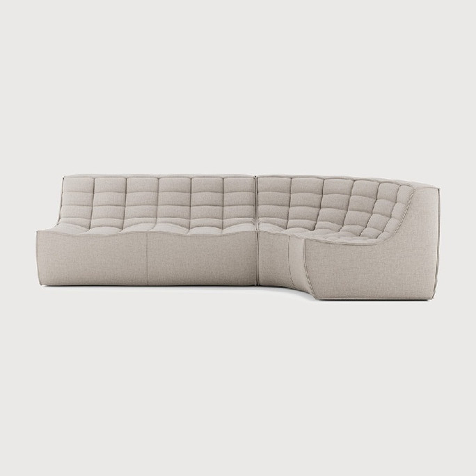 Ethnicraft Beige Sofa 701 Set 2 Right Ethnicraft Beige Sofa 701 Set 2 Right