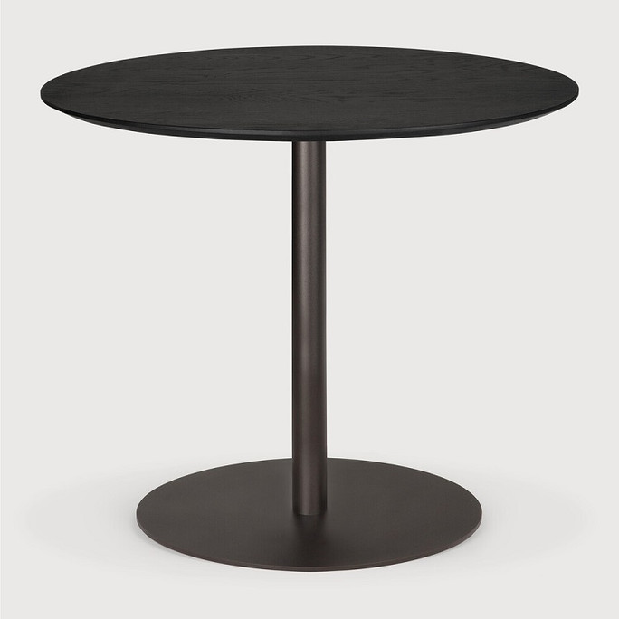 Ethnicraft Blend Black Oak & Bronze 90 cm Dining Table