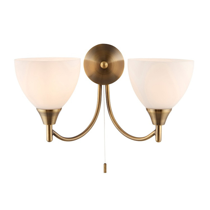 Gallery Direct Alton Brass 2-Light Wall Light Gallery Direct Alton Brass 2-Light Wall Light