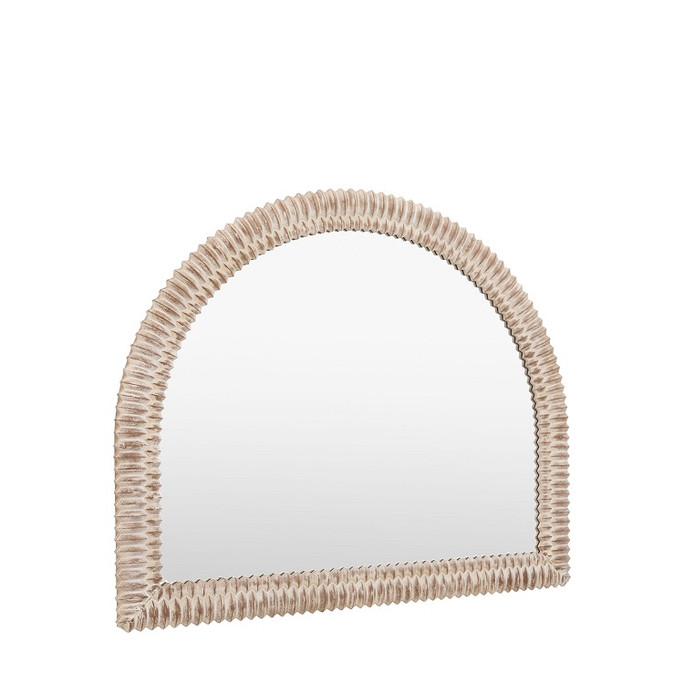 Gallery Direct Pimlico Arch Overmantle Wall Mirror – White Wash