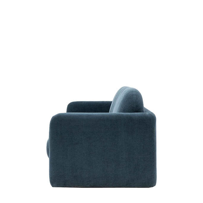 Gallery Direct Massa Blue Fabric 3‑Seater Sofa – Modern