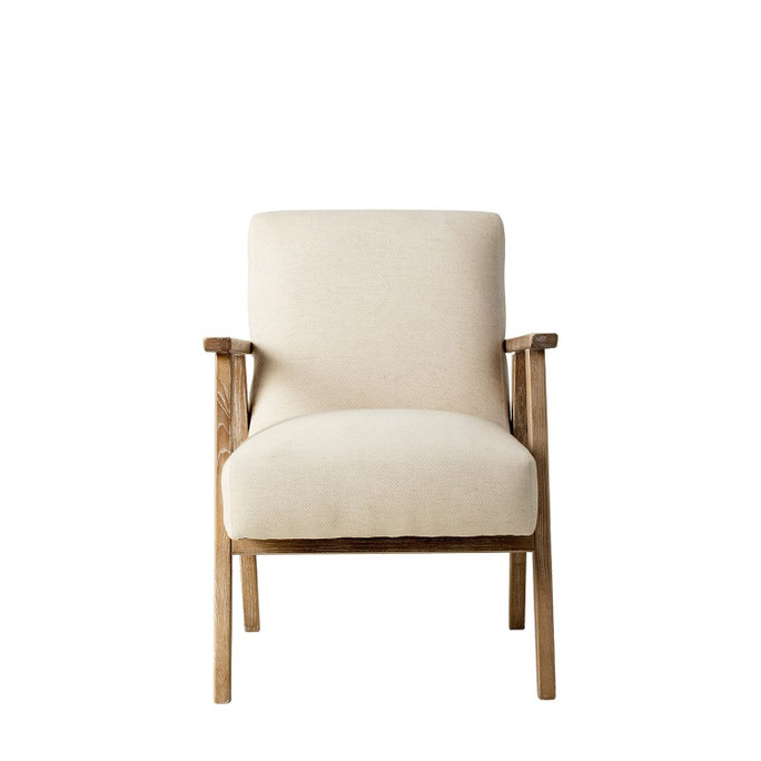 Gallery Direct Neyland Natural Linen Armchair – Modern