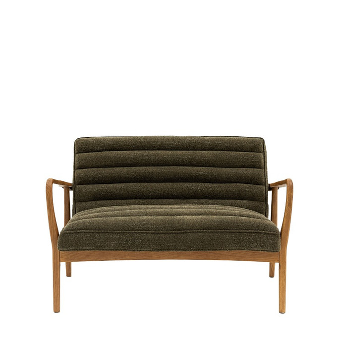 Gallery Direct Datsun Green Boucle 2‑Seater Sofa – Modern
