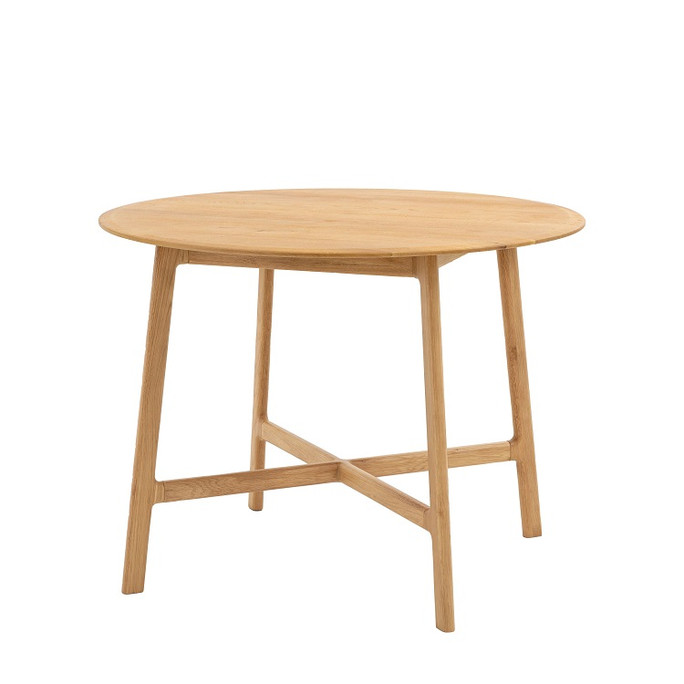 Gallery Direct Madrid Oak Round Dining Table 100x100x75