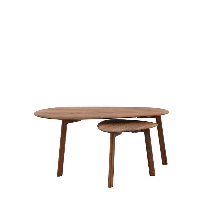 Gallery Direct Madrid Walnut Coffee Table Nest 110x60x45 Gallery Direct Madrid Walnut Coffee Table Nest 110x60x45