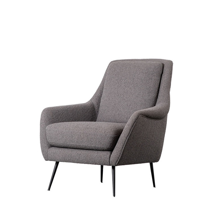 Gallery Direct Brompton Dark Grey Linen Armchair – Modern Gallery Direct Brompton Dark Grey Linen Armchair – Modern