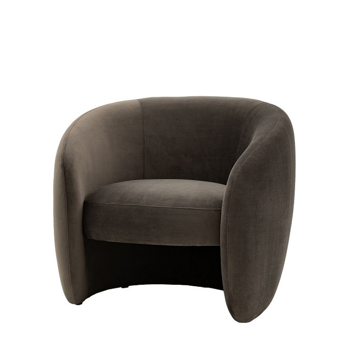 Gallery Direct Curvo Espresso Fabric Armchair – Modern Gallery Direct Curvo Espresso Fabric Armchair – Modern
