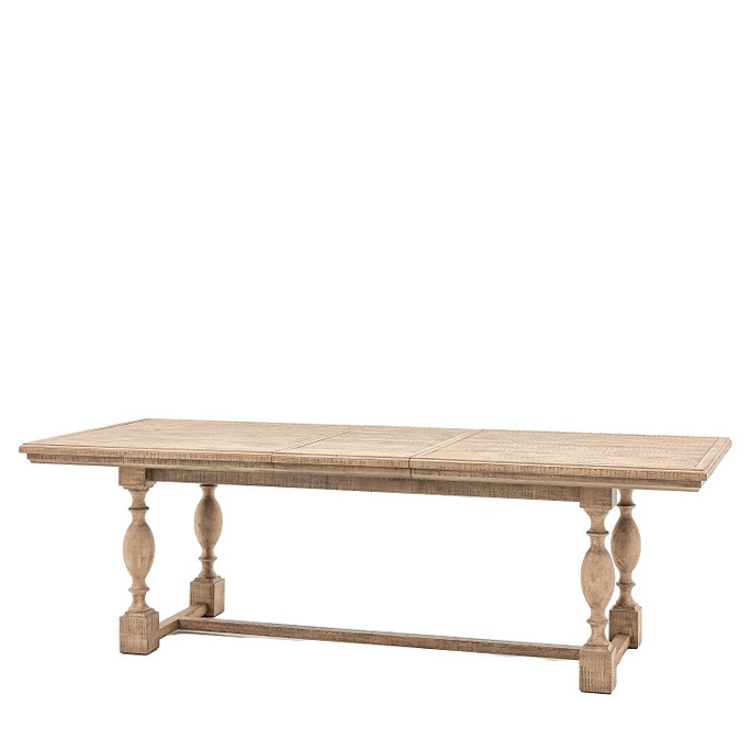 Gallery Direct Vancouver Natural Oak Ext Dining Table 2000/ 2500x1000x750