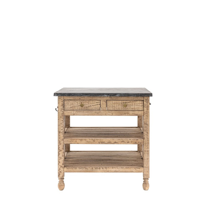 Gallery Direct Vancouver Natural Oak Kitchen Island 900x740x925