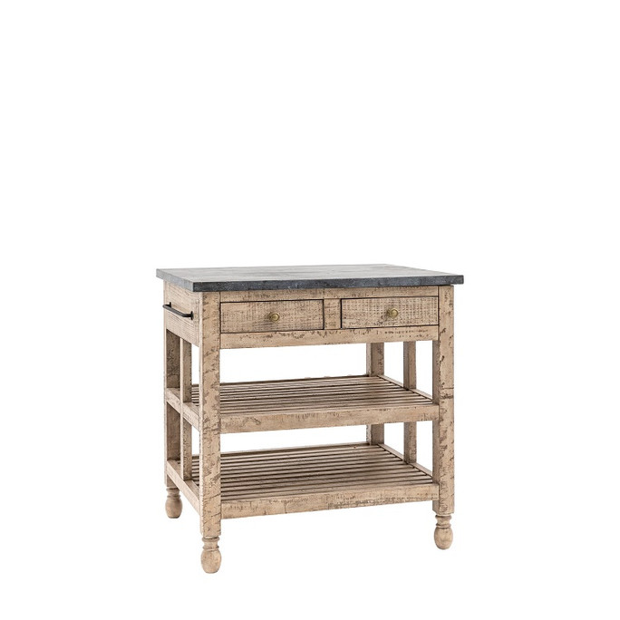 Gallery Direct Vancouver Natural Oak Kitchen Island 900x740x925