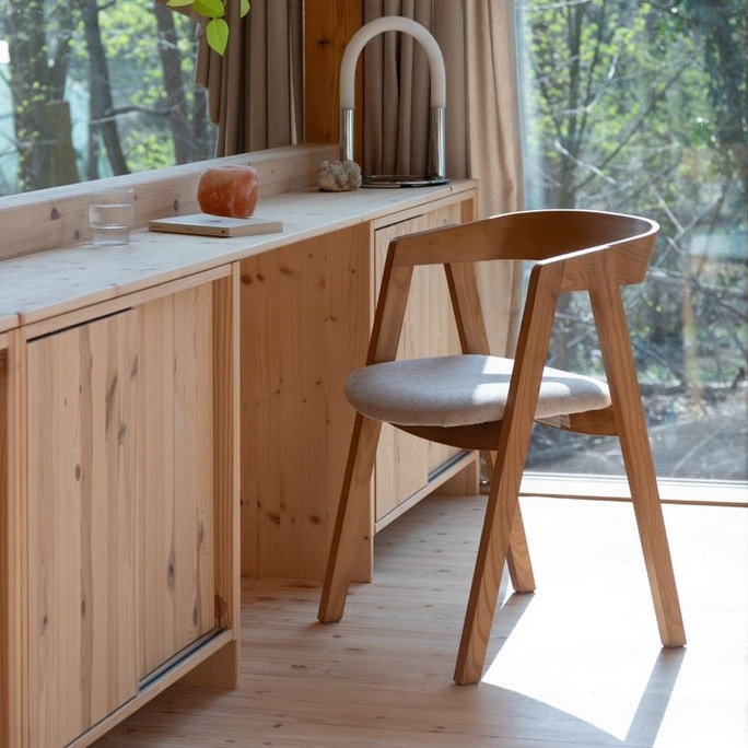 Pair of Oak Dining Chairs -  Mads