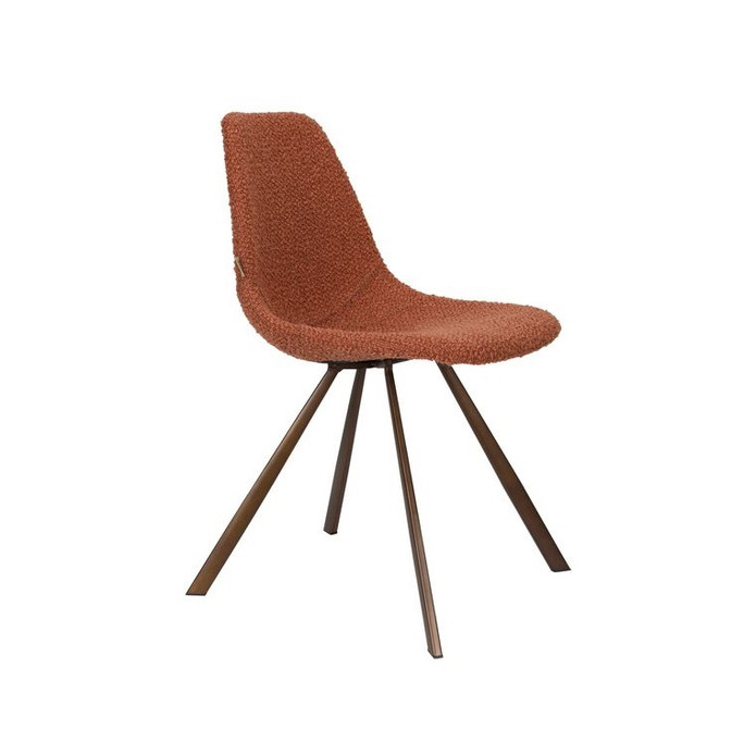 Bouclé Terracotta Dining Chair Franky