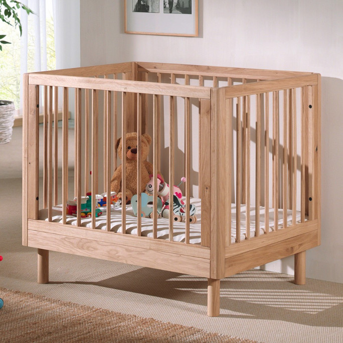 Modern Solid Oak Playpen 95x75cm Skandi Forrest