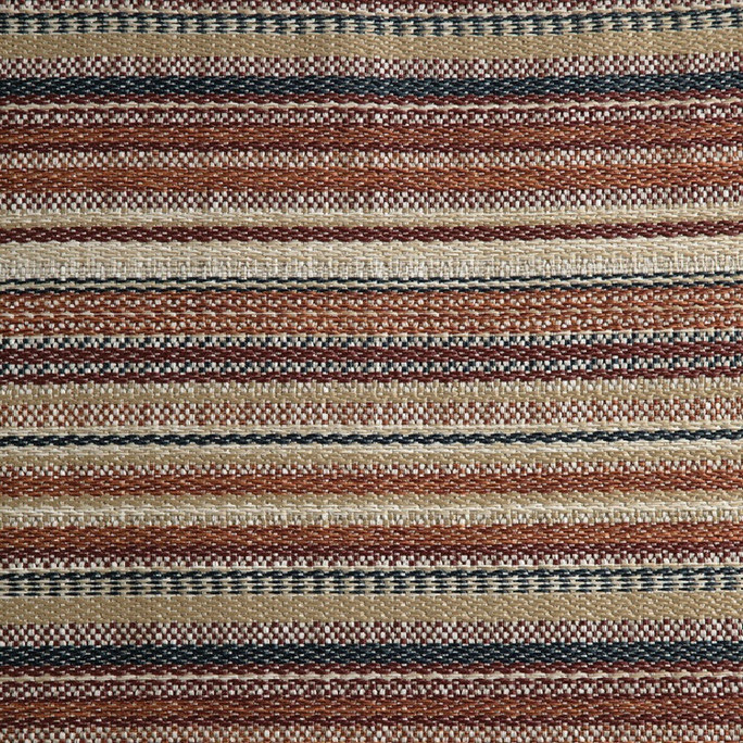 Ethnicraft Zahara Striped Outdoor Pouf - Terracotta