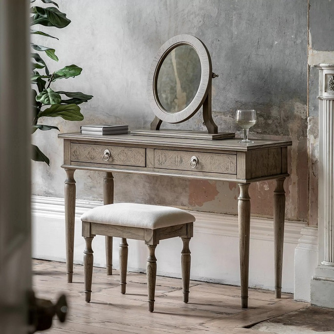 French Grey Oak Dressing Table Mustique