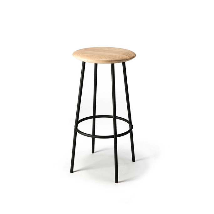 Ethnicraft Varnished Oak Bar Stool Baretto