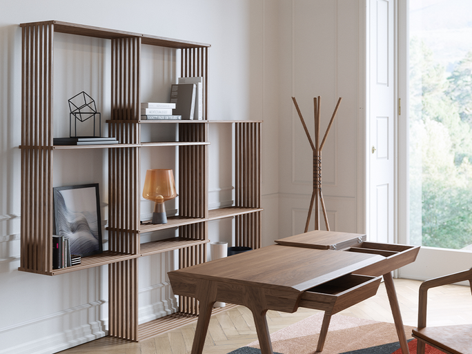 Wewood Walnut X2 Smart Bookshelf