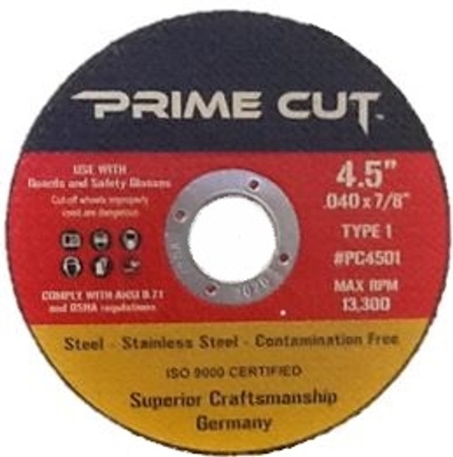 Prime Cut Cutoff Wheels  Metal   4 1/2x.045x7/8        