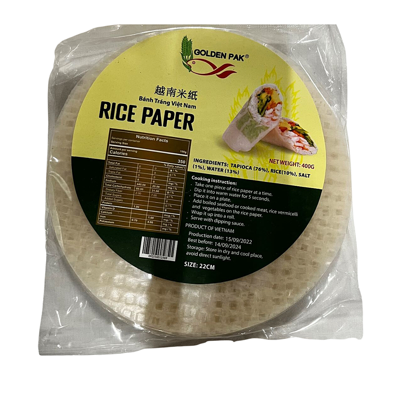 RICPAP340 | Rice Paper Sheets (400GR)