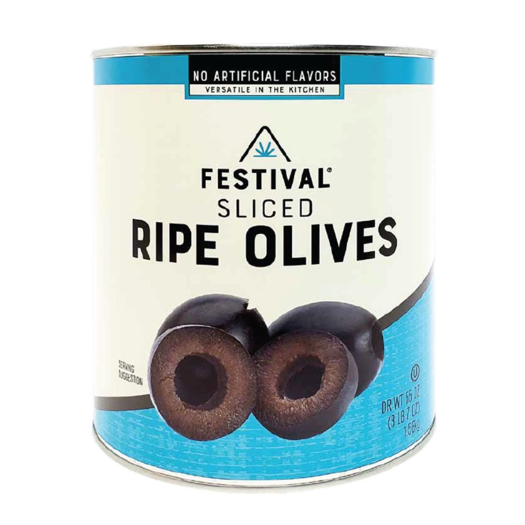 OLIBLAN10SLI | Sliced black Olives (6/#10) - Pacific Coast Fresh Co.