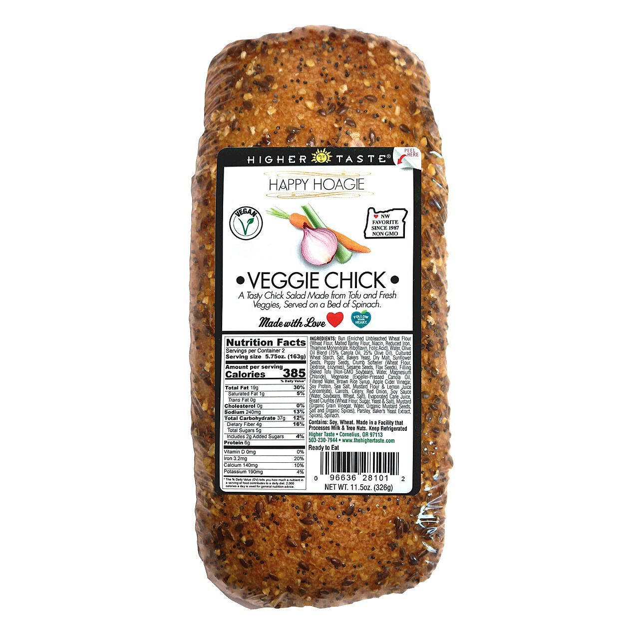 SANVEGGIE6CT | Veggie Chick Hoagie Sandwich (6CT) - Pacific Coast