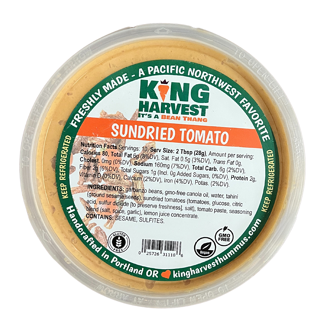 PFHUMSUND10 King Harvest Sundried Tomato Hummus (10 OZ) Pacific