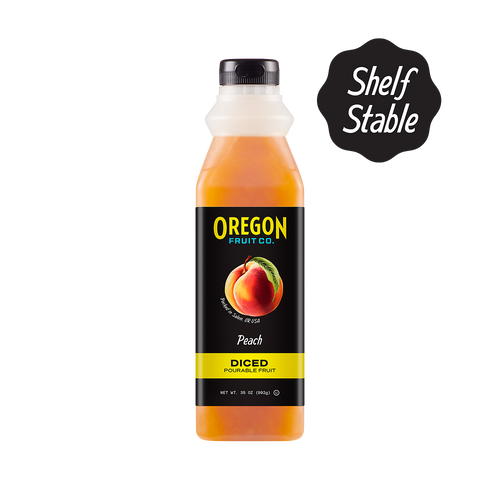 Diced Peach Fruit Pour