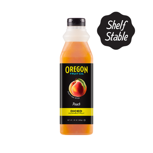 Diced Peach Fruit Pour