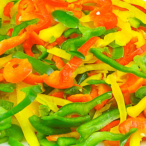 3/8" Stripped Tri Color Peppers