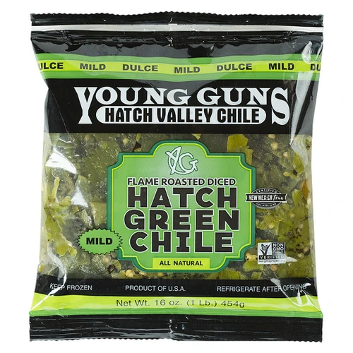 Frozen Diced Mild Hatch Chile Pepper