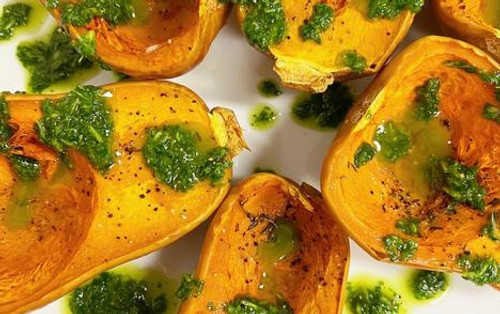 Roasted Honeynut Squash with Arugula Pistou