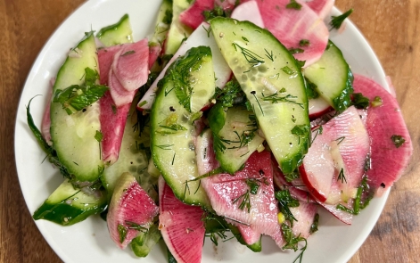 Crisp Cucumber and Radish Salad - Pacific Coast Fresh Co.