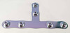 MF62 T-Shape Connector Plate (Inline), Steel Chrome Plated