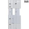 Close-up of PVC SEG light box frame connector system showing durable profile joints and modular structure for easy assembly and stable display setup