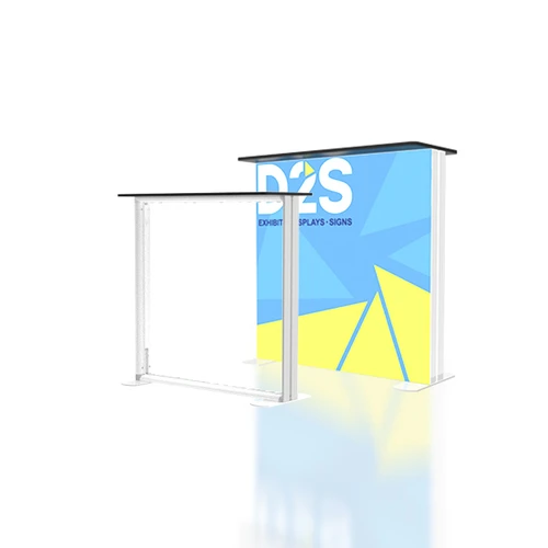 10ft x 10ft SEG Light Box Booth with Arch, TV Mount & Counter