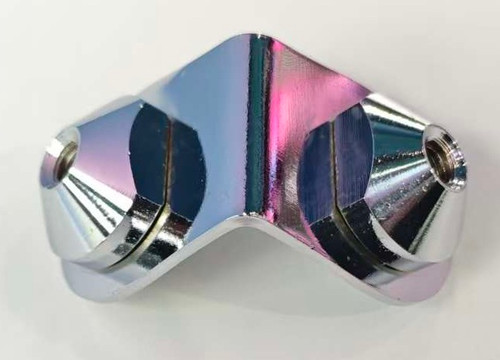MF62 90° Corner Connector Type A (FA Style), Steel Chrome Plated