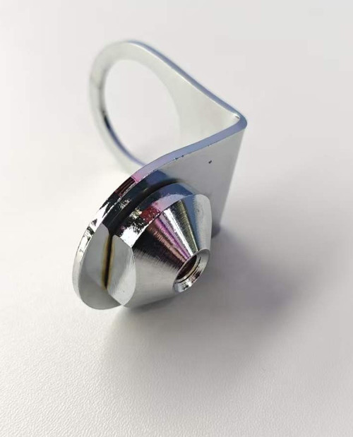 MF62 90° Corner Connector Type C (for Door), Steel Chrome Plated
