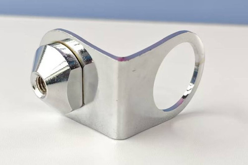 MF62 90° Corner Connector Type C (for Door), Steel Chrome Plated
