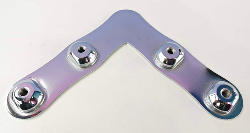 MF62 L-Shape Connector Plate (Inline), Steel Chrome Plated