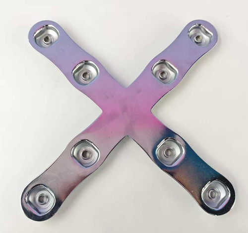 MF62 Cross Connector Plate (Inline), Steel Chrome Plated