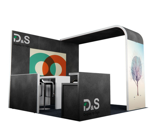 MF62 10×10 ft Island Booth Kit – Design 2